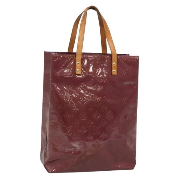 LOUIS VUITTON Monogram Vernis Reade MM Hand Bag Purple Viole M91087 Auth gh316 - Picture 1 of 16